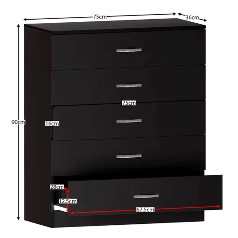 საძინებლის ოთხეული (გარდერობი, კომოდი და 2 ტუმბო) - Nuvo IS0798