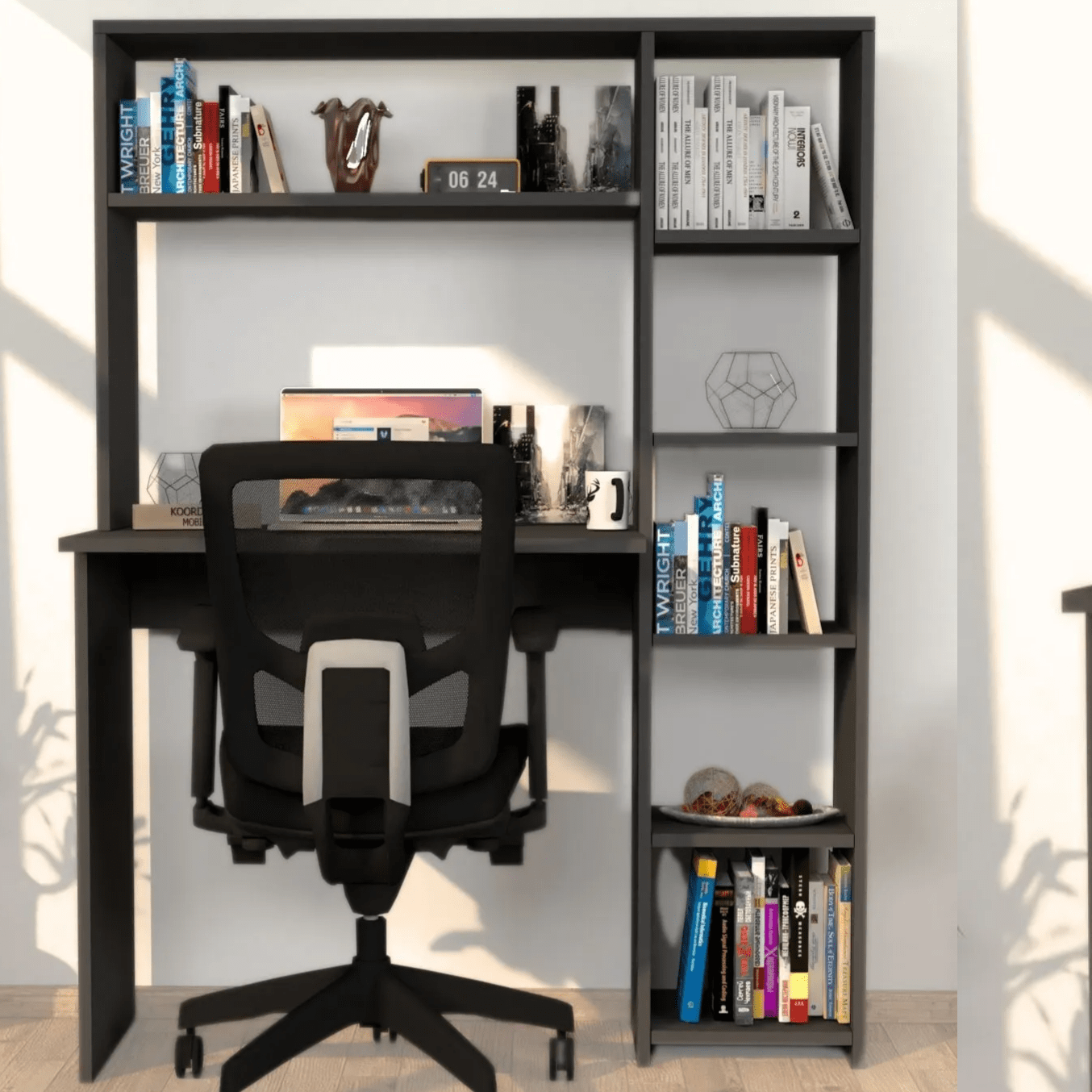 სამეცადინო/კომპიუტერის მაგიდა თაროებით Nuvo IS0646