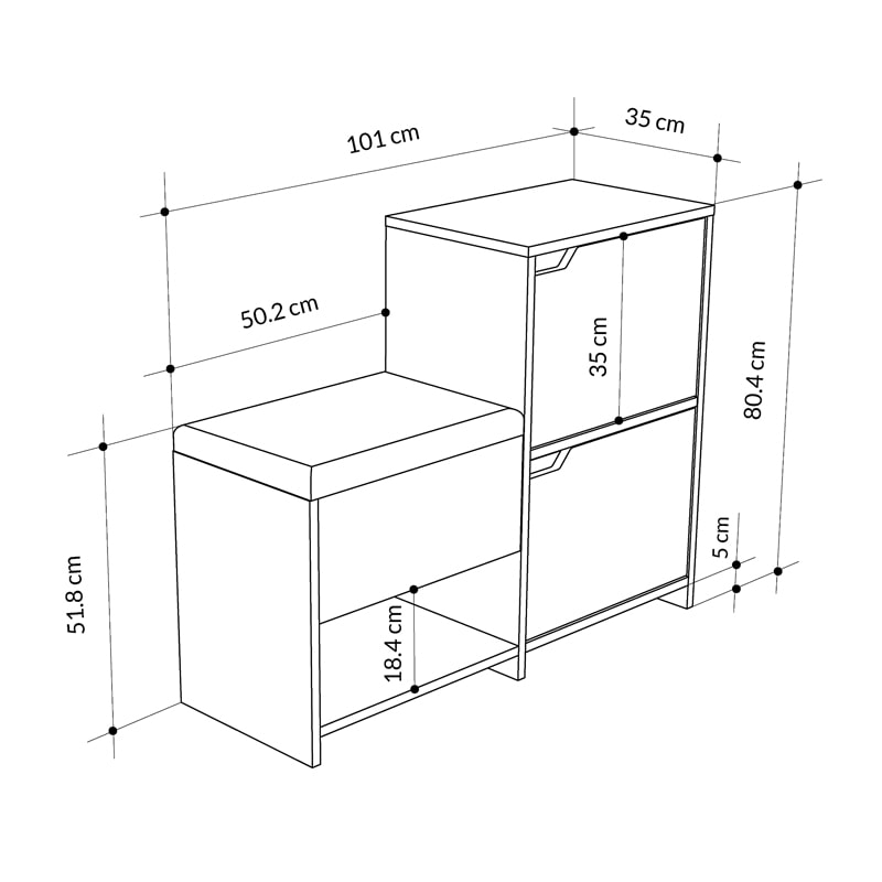 ფეხსაცმლის კარადა Nuvo IS0773