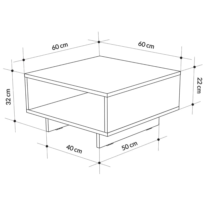 ჟურნალების მაგიდა Nuvo IS0658