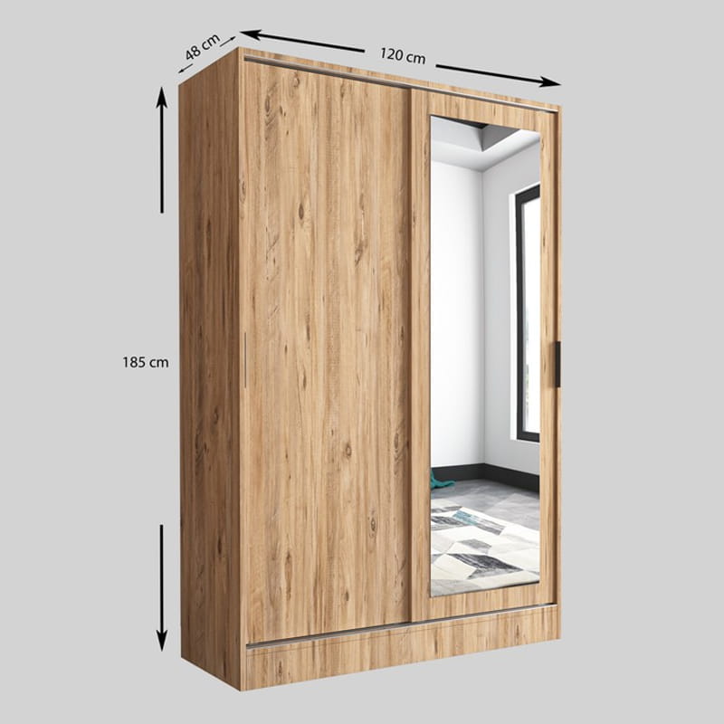 გარდერობი სარკით Nuvo IS0985