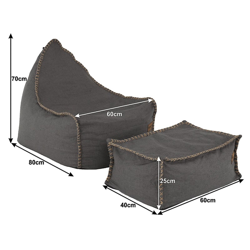 პუფი სავარძლის კომპლექტი ფეხის დასადებით OEM TXT300