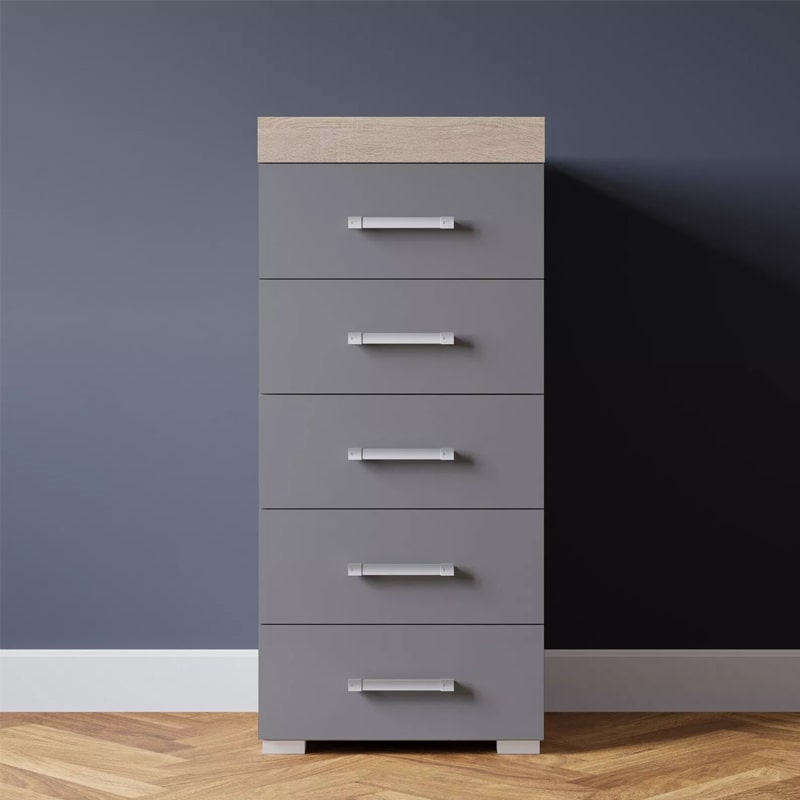 საძინებლის ორეული (გარდერობი და კომოდი) - Nuvo IS0857