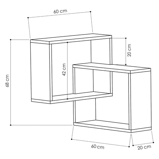 კედლის თარო Nuvo IS0727