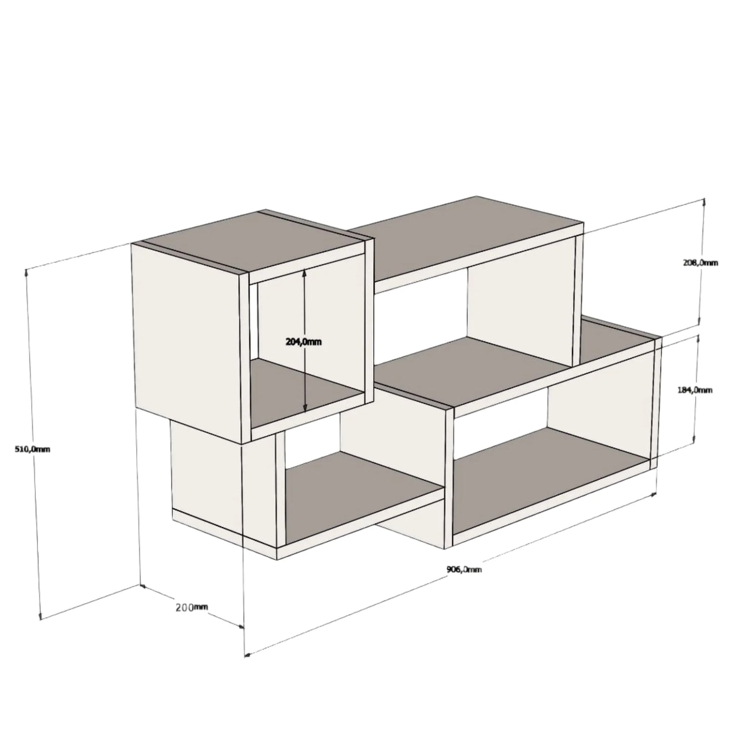 კედლის თარო Nuvo IS0728