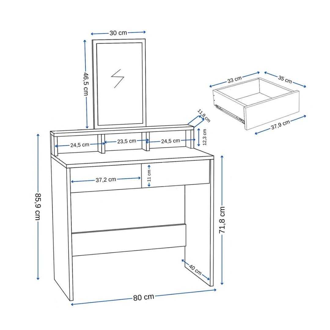 მაკიაჟის მაგიდა Nuvo IS10118