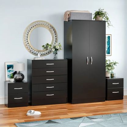 საძინებლის ოთხეული (გარდერობი, კომოდი და 2 ტუმბო) - Nuvo IS0798