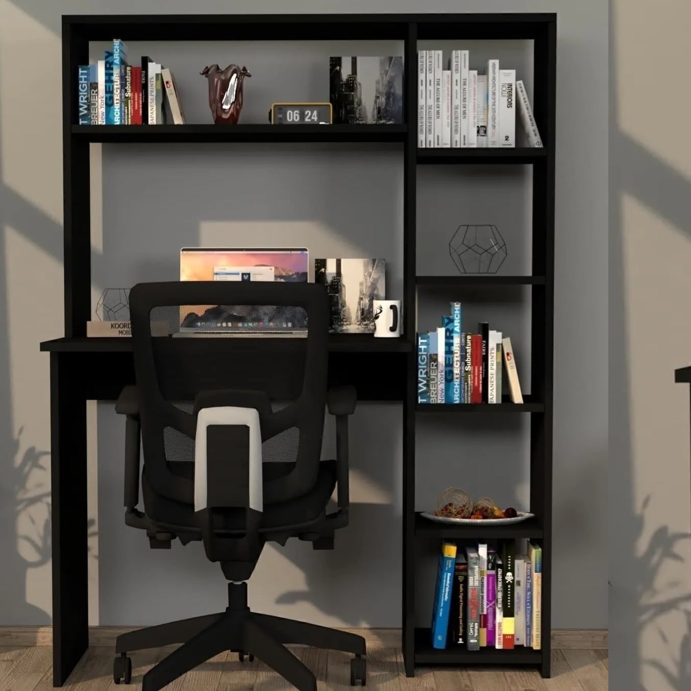 სამეცადინო/კომპიუტერის მაგიდა თაროებით Nuvo IS0645