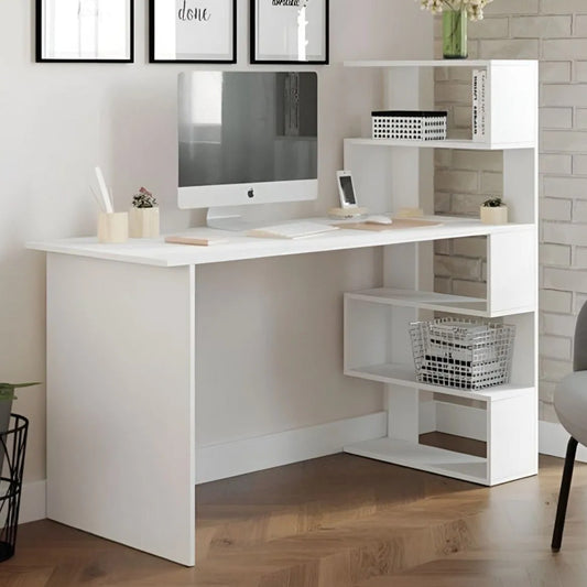 სამეცადინო/კომპიუტერის მაგიდა თაროებით Nuvo IS0654