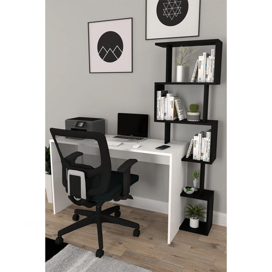 საოფისე და სამეცადინო მაგიდა თაროებით Nuvo IS0684