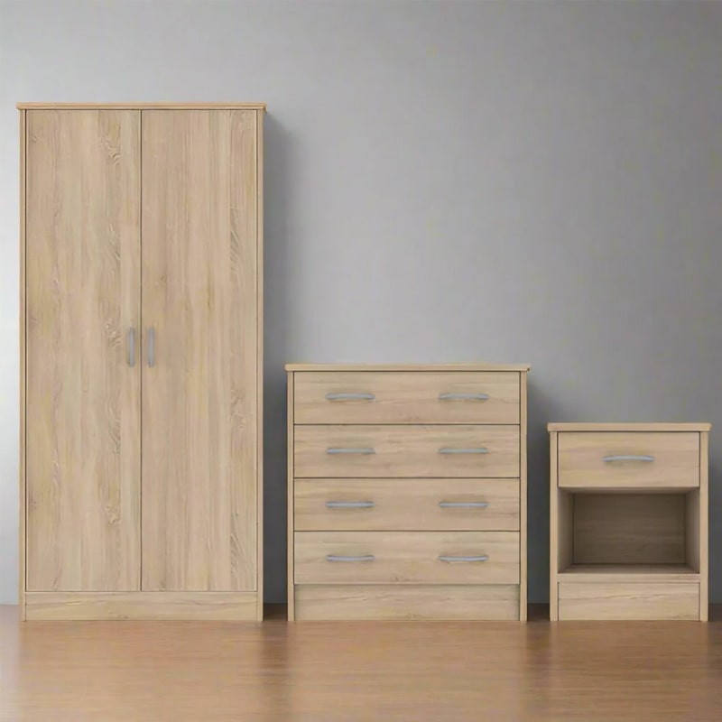 საძინებლის სამეული (გარდერობი, კომოდი და ტუმბო) - Nuvo IS0867