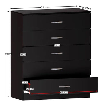 საძინებლის ოთხეული (გარდერობი, კომოდი და 2 ტუმბო) - Nuvo IS0798