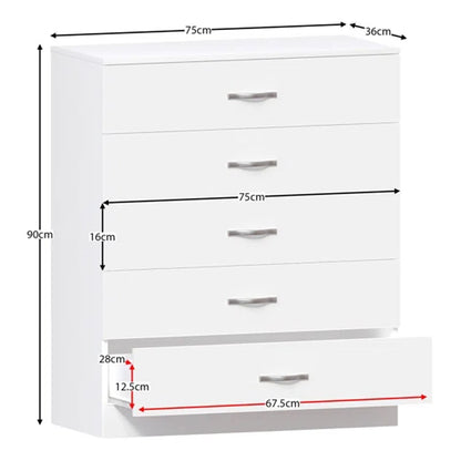 საძინებლის ოთხეული (გარდერობი, კომოდი და 2 ტუმბო) - Nuvo IS0797