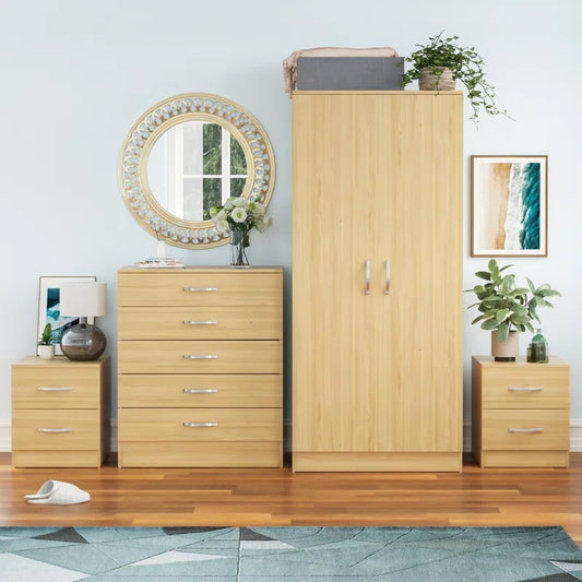 საძინებლის ოთხეული (გარდერობი, კომოდი და 2 ტუმბო) - Nuvo IS0796