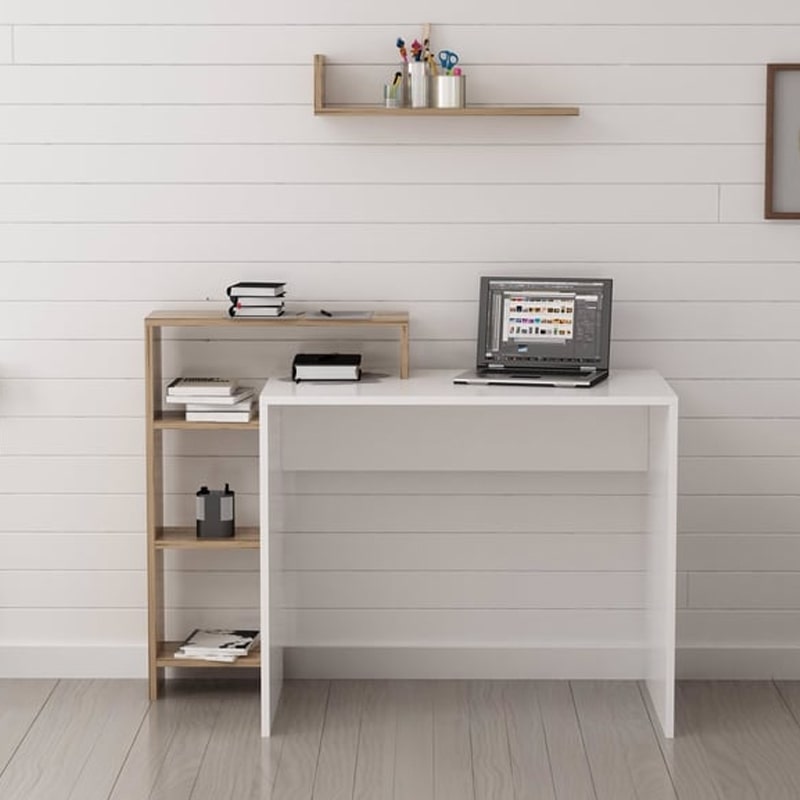 საოფისე და სამეცადინო მაგიდა თაროებით Nuvo IS0778