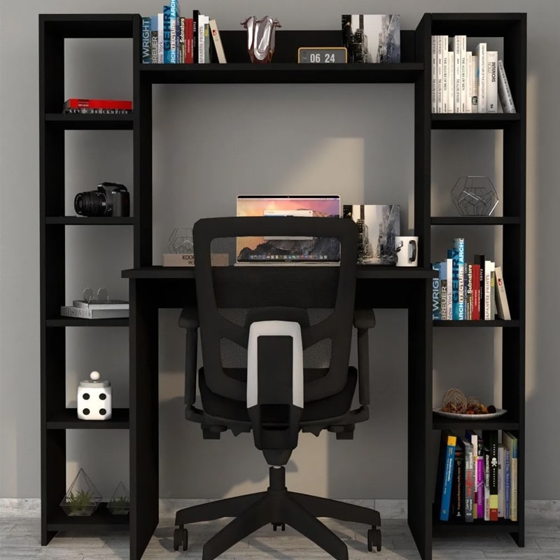 საოფისე და სამეცადინო მაგიდა თაროებით Nuvo IS0683