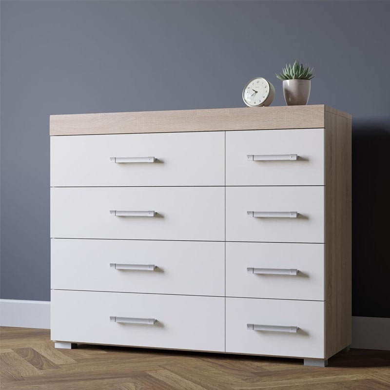 საძინებლის ორეული (გარდერობი და კომოდი) - Nuvo IS0861