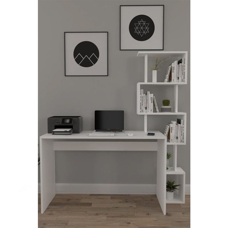 საოფისე და სამეცადინო მაგიდა თაროებით Nuvo IS0685