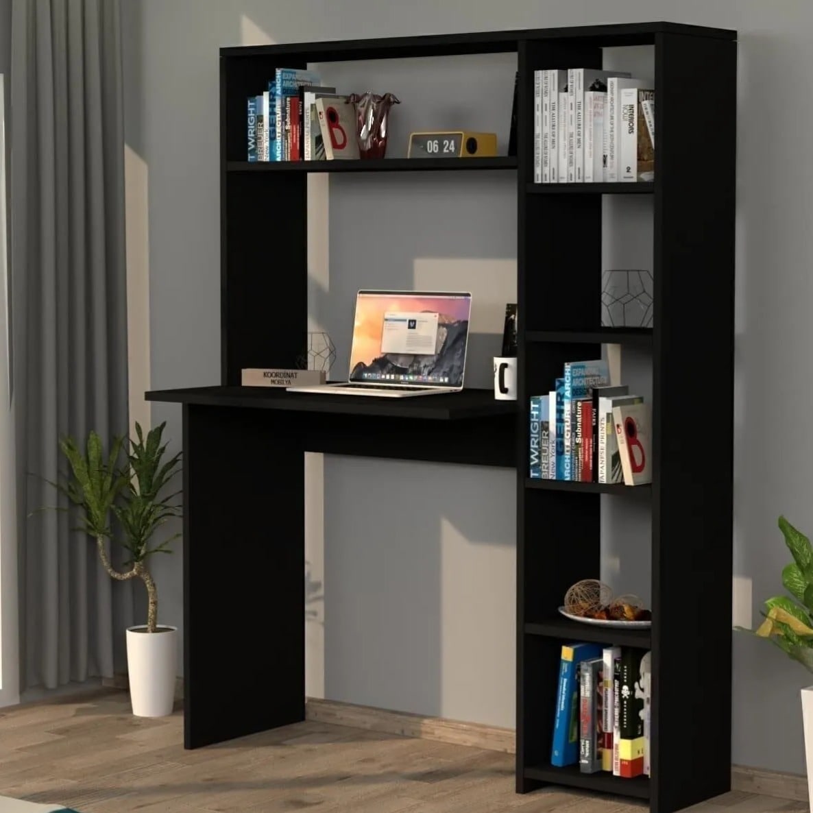 სამეცადინო/კომპიუტერის მაგიდა თაროებით Nuvo IS0645