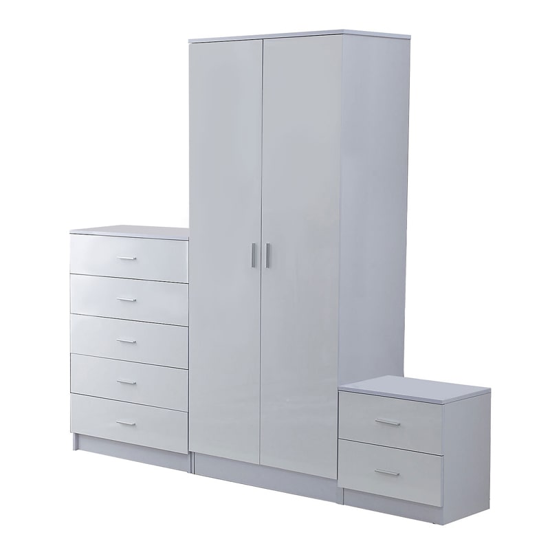 საძინებლის სამეული (გარდერობი, კომოდი და ტუმბო) - Nuvo IS0866