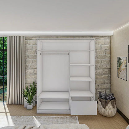 გარდერობი სარკით Nuvo IS0973