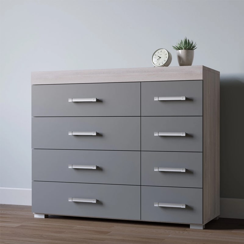 საძინებლის ორეული (გარდერობი და კომოდი) - Nuvo IS0859