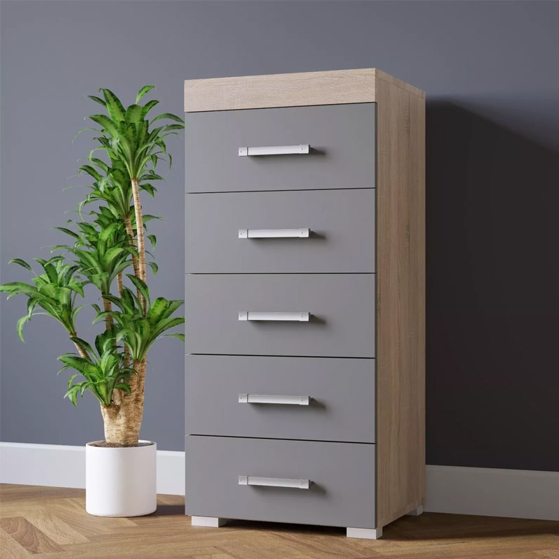 საძინებლის ორეული (გარდერობი და კომოდი) - Nuvo IS0857