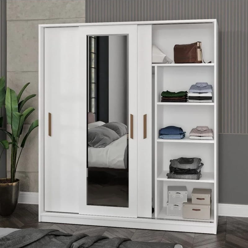 გარდერობი სარკით Nuvo IS0982