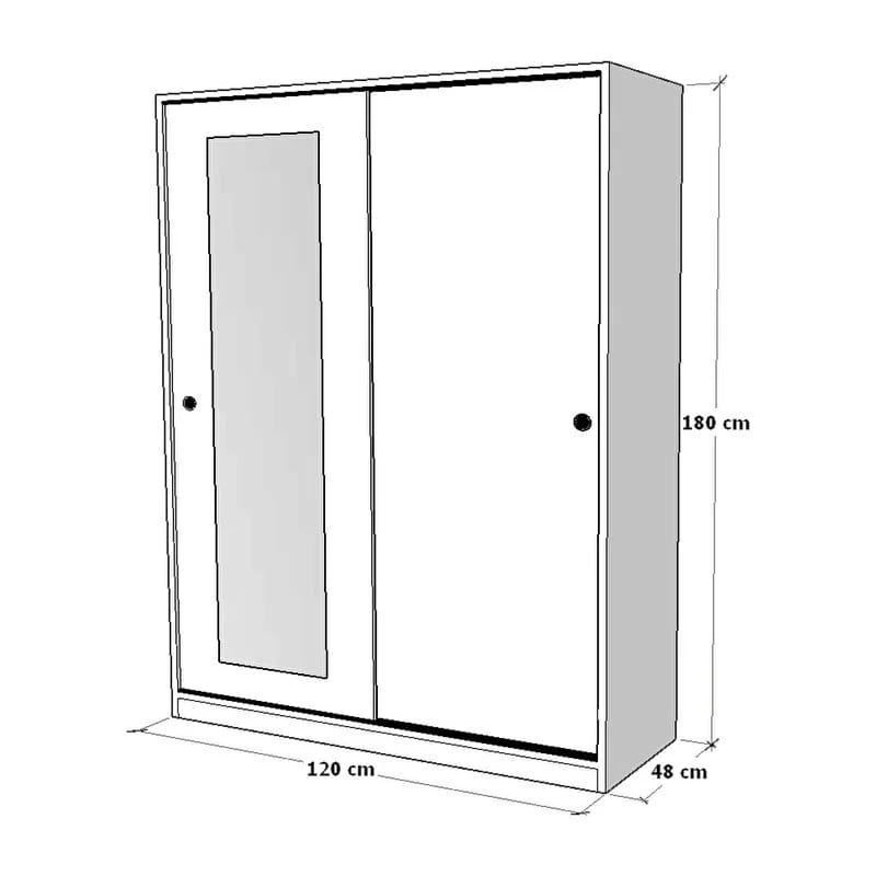 გარდერობი სარკით Nuvo IS0973