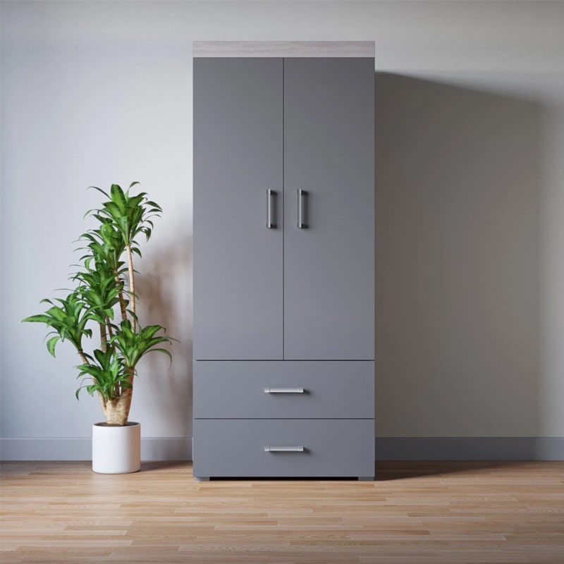 საძინებლის ორეული (გარდერობი და კომოდი) - Nuvo IS0859