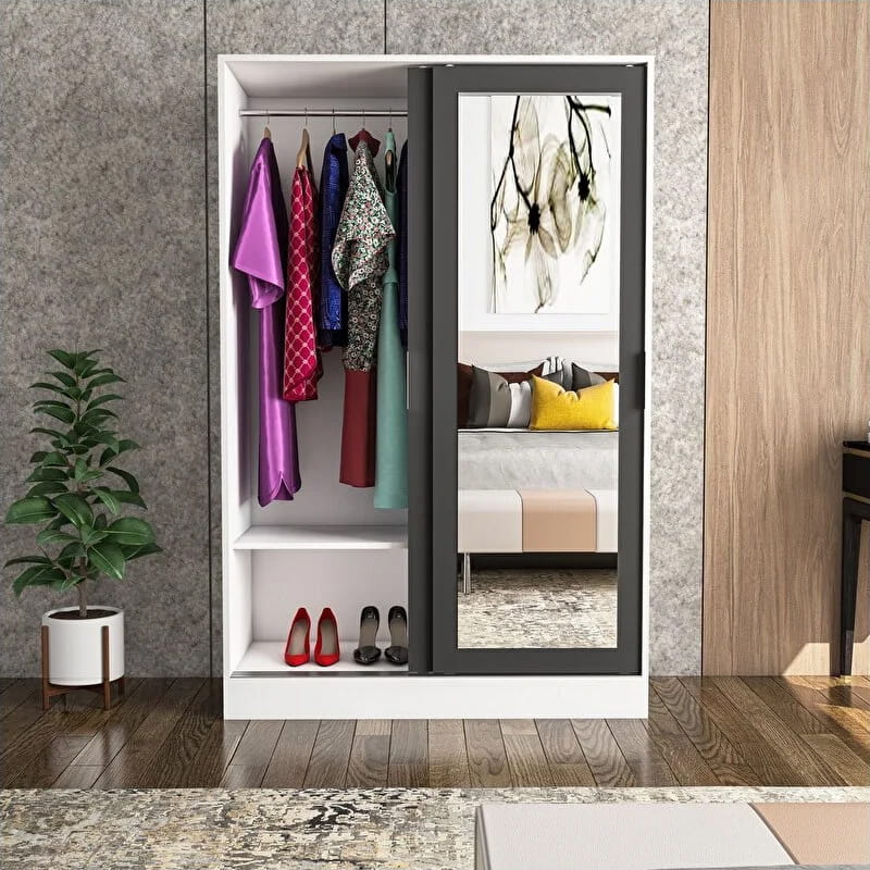 გარდერობი სარკით Nuvo IS0987