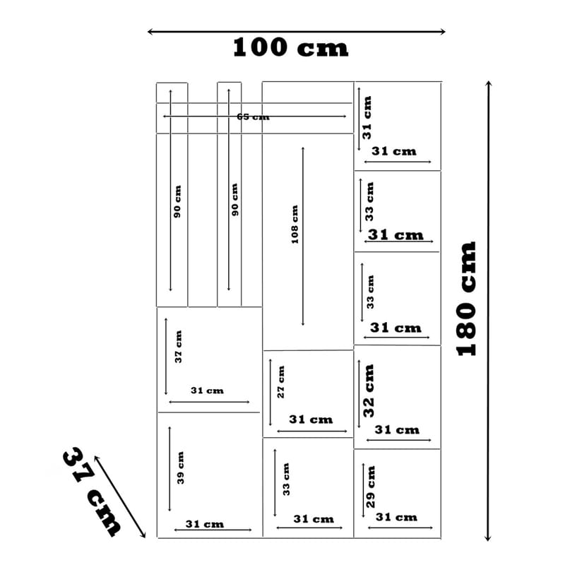 შემოსასვლელის კარადა სარკით Nuvo IS0966