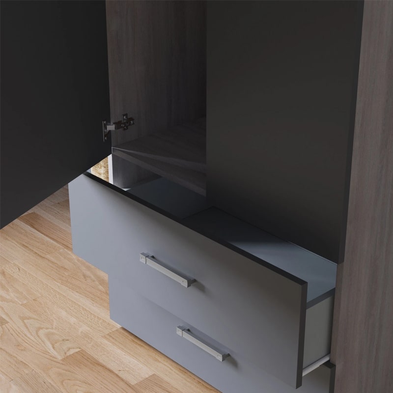 საძინებლის ორეული (გარდერობი და კომოდი) - Nuvo IS0859