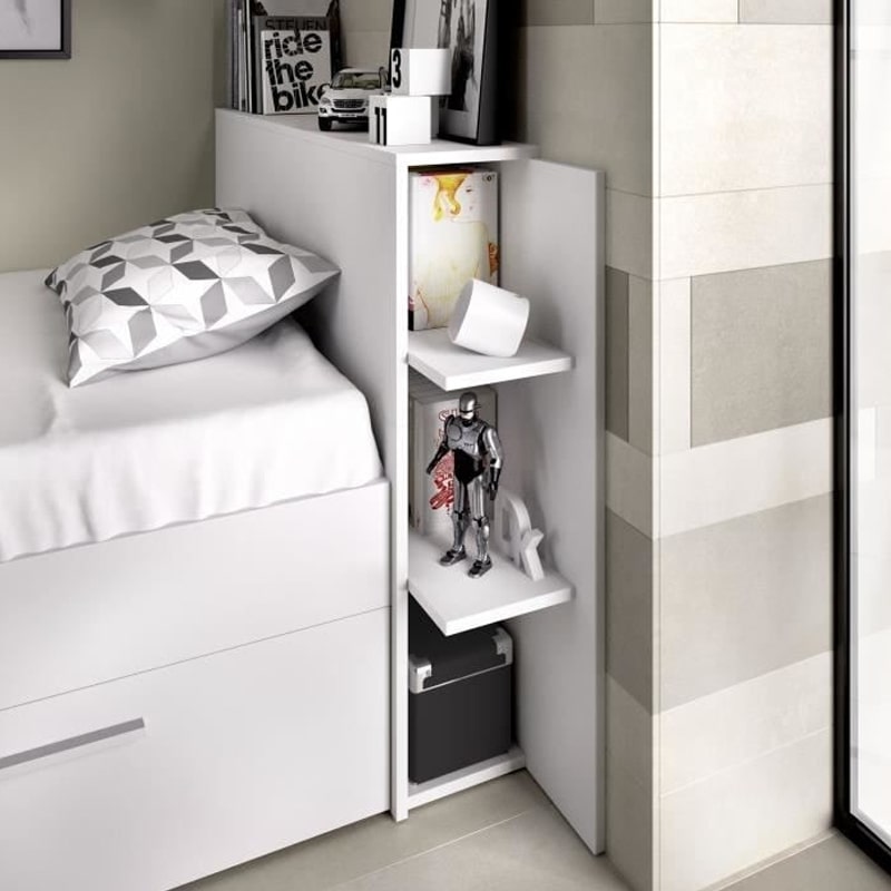 ერთადგილიანი საწოლი უჯრებით და სათავსოებით 190x90სმ Nuvo IS0703