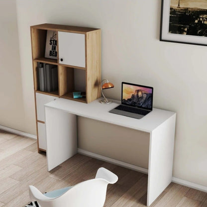 სამეცადინო/კომპიუტერის მაგიდა თაროებით და სათავსოებით Nuvo IS0639