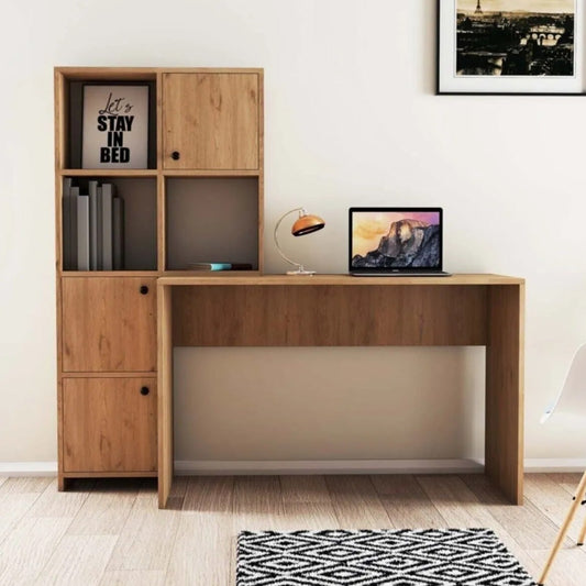 სამეცადინო/კომპიუტერის მაგიდა თაროებით და სათავსოებით Nuvo IS0640