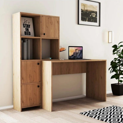 სამეცადინო/კომპიუტერის მაგიდა თაროებით და სათავსოებით Nuvo IS0640