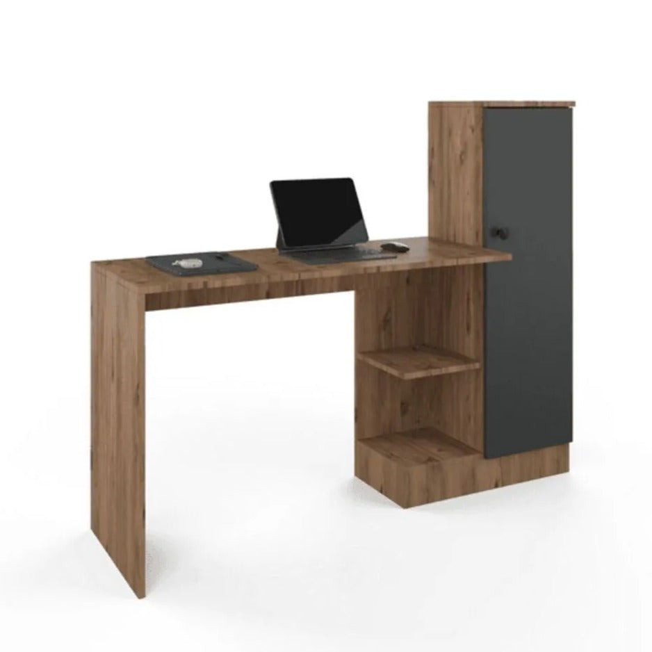 სამეცადინო/კომპიუტერის მაგიდა თაროებით და სათავსოებით Nuvo IS0641