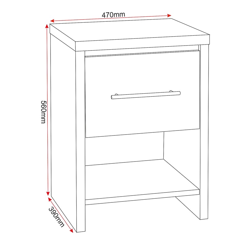 საძინებლის სამეული (გარდერობი, კომოდი და ტუმბო) - Nuvo IS0865