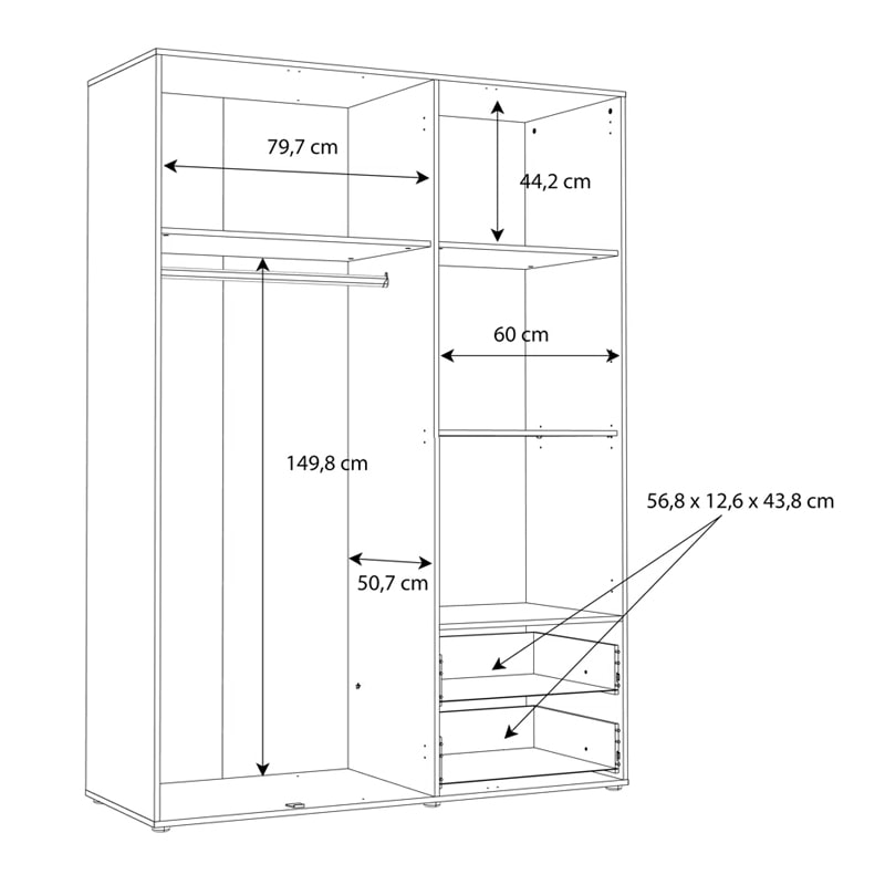 გარდერობი Nuvo IS0835