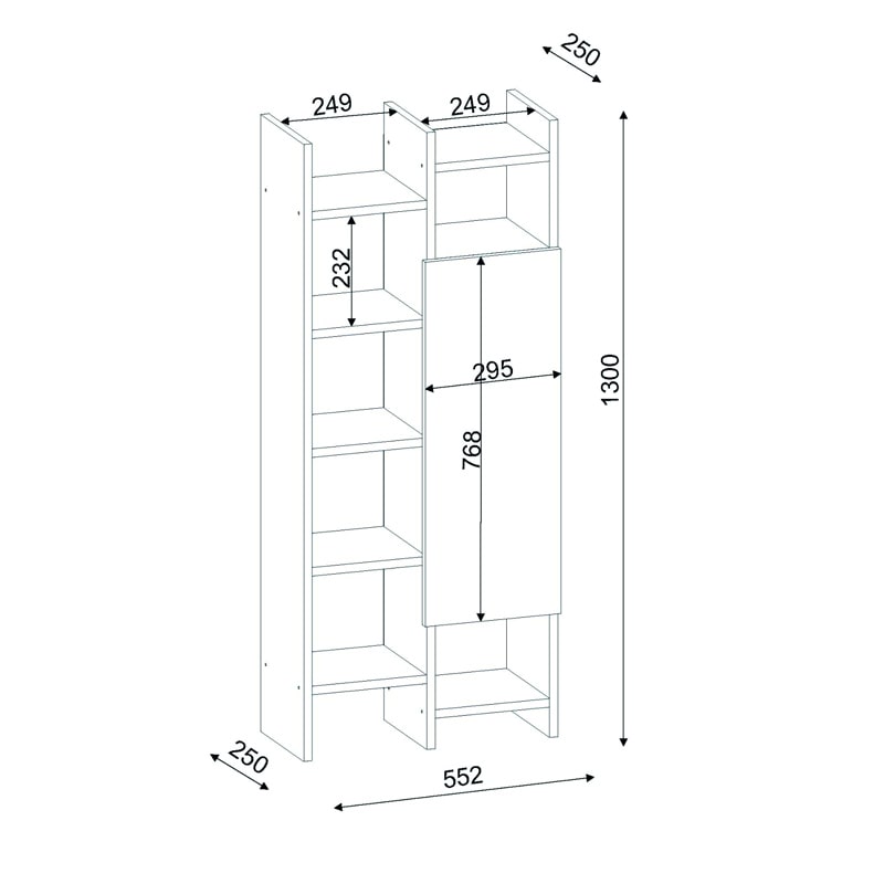 წიგნების კარადა Nuvo IS0079
