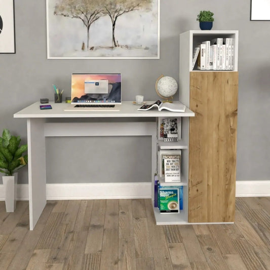 სამეცადინო/კომპიუტერის მაგიდა თაროებით და სათავსოებით Nuvo IS0637