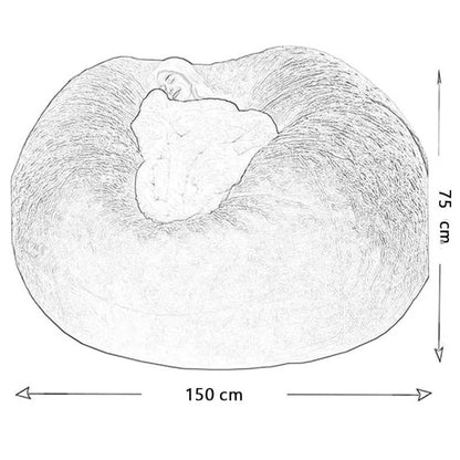 დიდი ზომის რბილი პუფი OEM 6FT 150X75cm