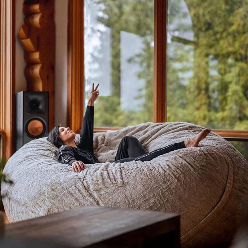 დიდი ზომის რბილი პუფი OEM 6FT 150X75cm