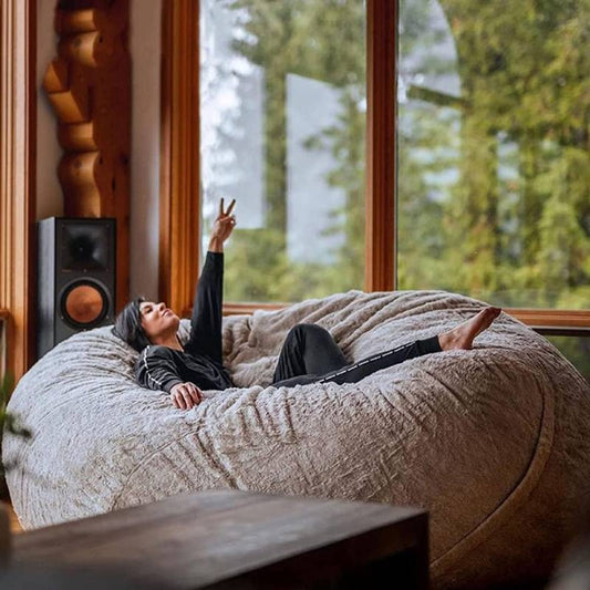 დიდი ზომის რბილი პუფი OEM 6FT 150X75cm