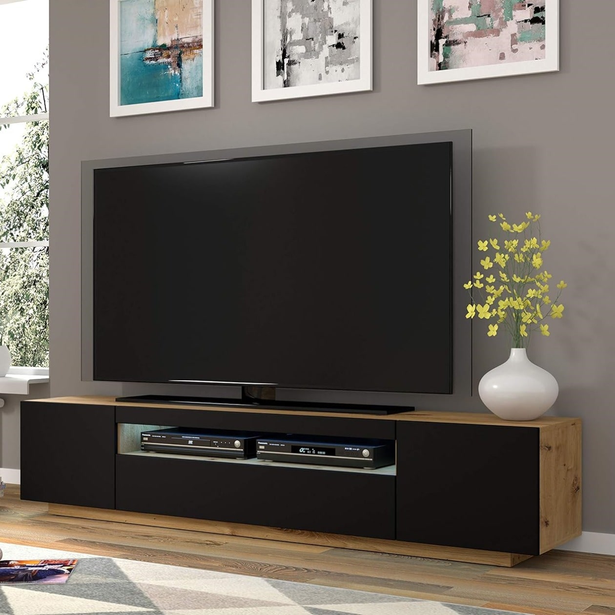 ტელევიზორის მაგიდა განათებით Nuvo IS0201 Colour