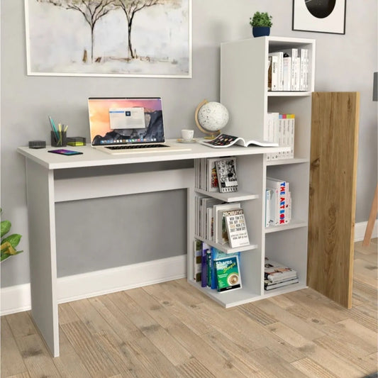 სამეცადინო/კომპიუტერის მაგიდა თაროებით და სათავსოებით Nuvo IS0637