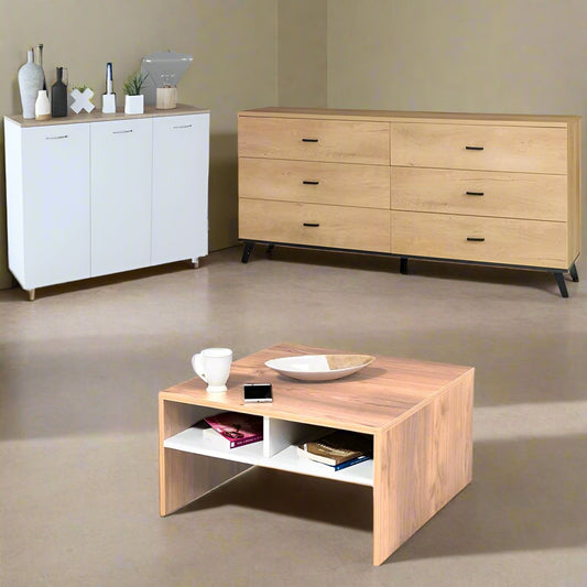 ავეჯის სამეული (კომოდი, ჟურნალების მაგიდა და ფეხსაცმლის კარადა) Nuvo SET IS0185IS0151IS10017