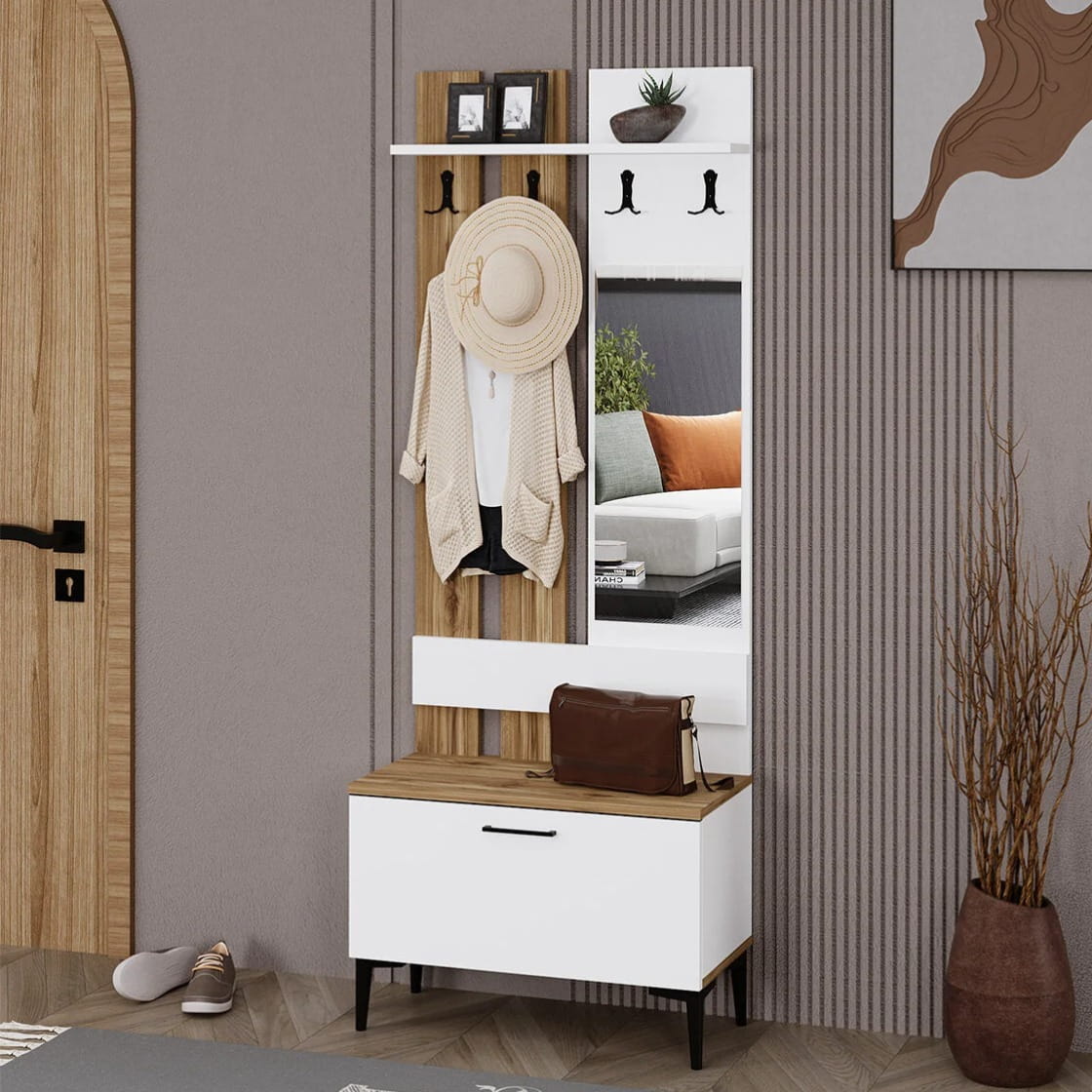 შემოსასვლელის კარადა სარკით Nuvo IS10114