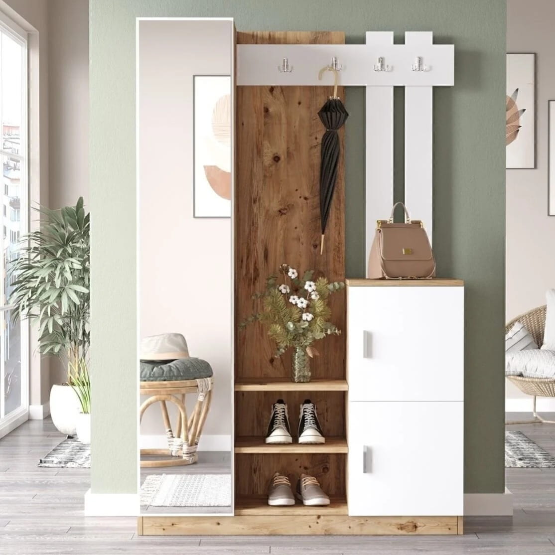 შემოსასვლელის კარადა სარკით Nuvo IS10122